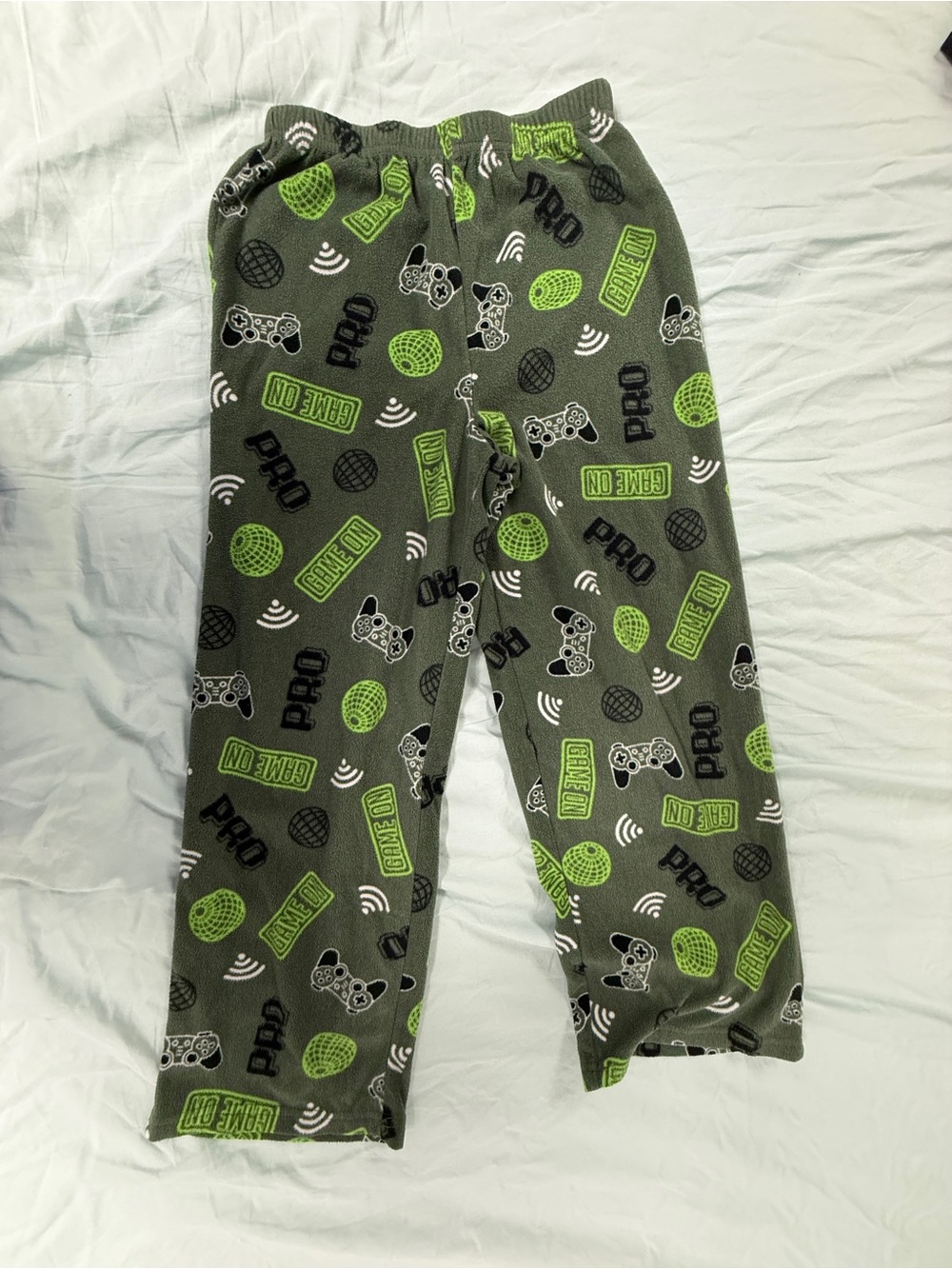 Cuddl Duds Boys Youth Size L (10/12) Gaming Fleece Pajama Pants